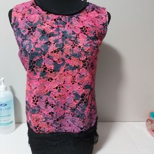 T by Tahari lace top & bottom floral, size: small-0/2